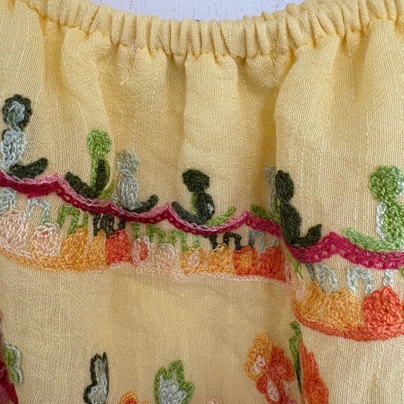 Chic Yellow Floral Embroidered Blouse - Picture 4 of 10